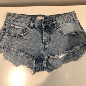 Light Denim Shorts